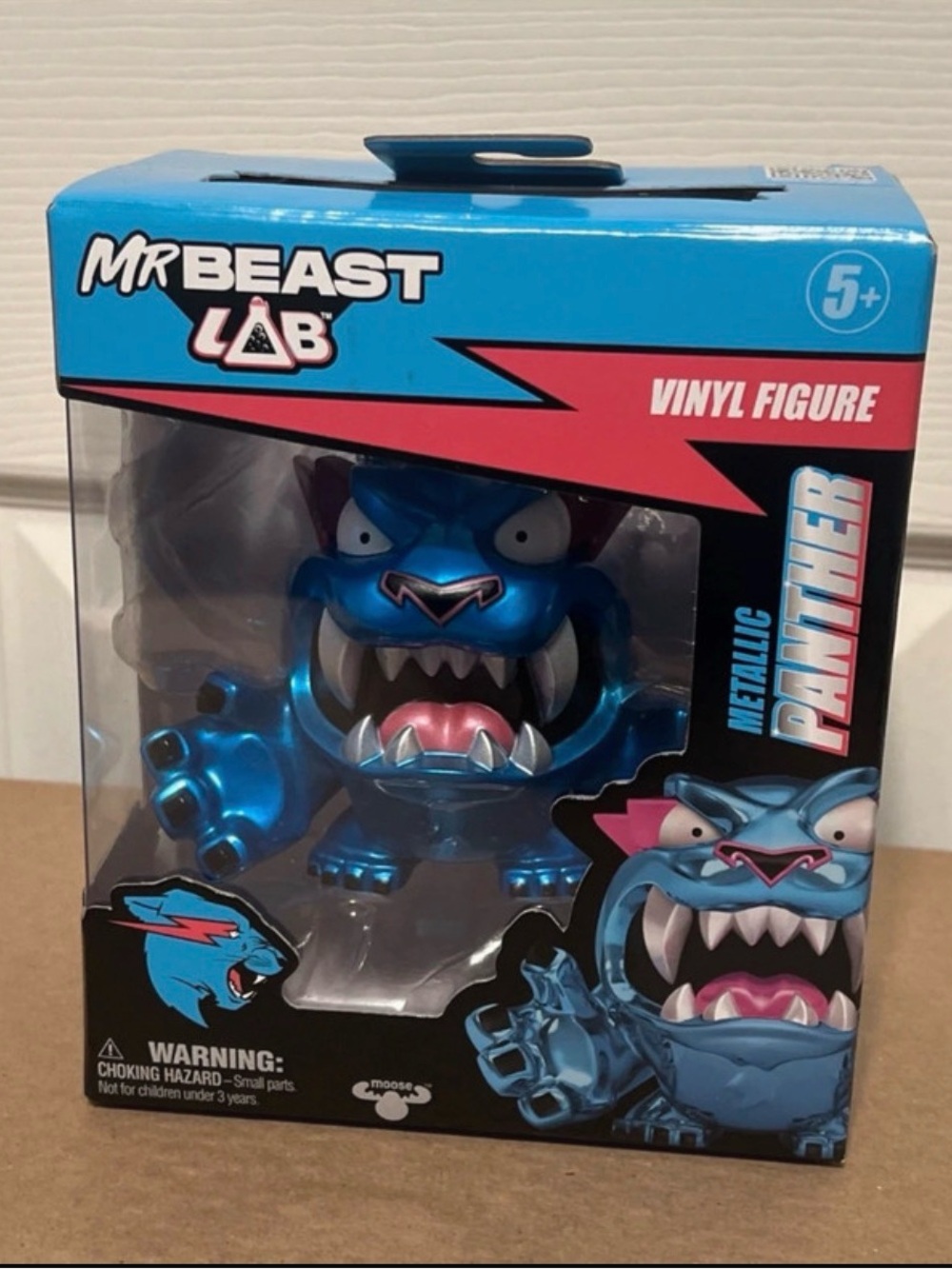 Mr Beast Lab Panther Vinyl Figure Rare Metallic Moose Figure Toy
